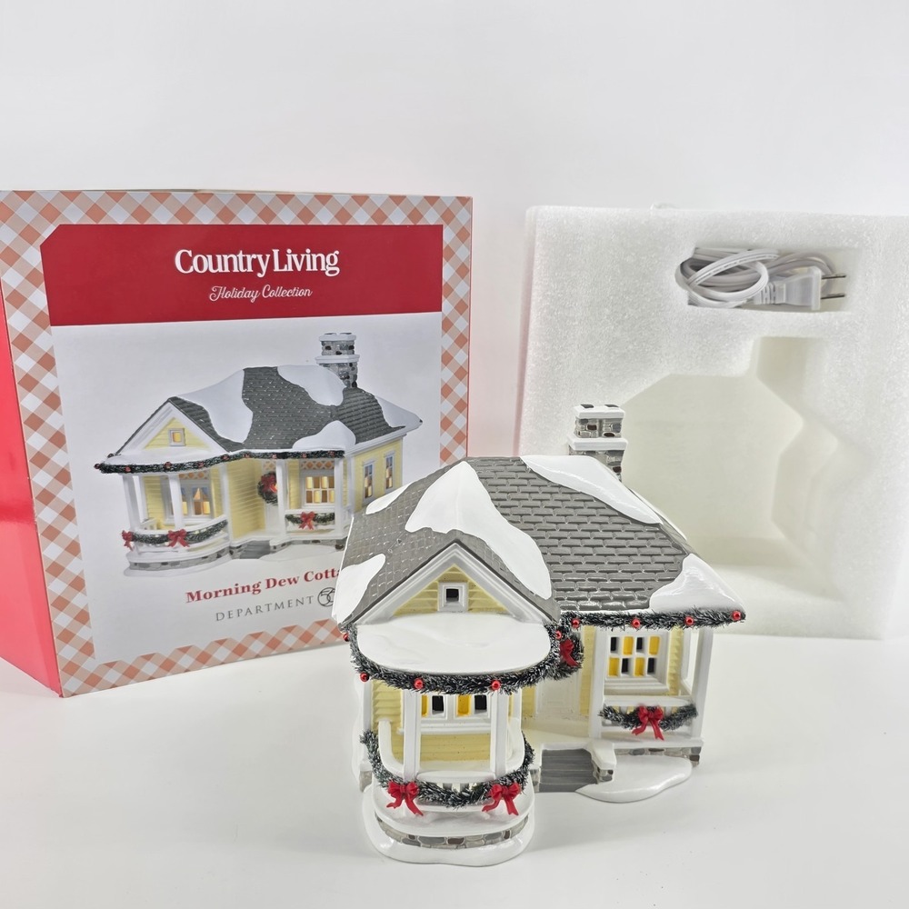 Department 56 Country Living Morning Dew Cottage Lit Building 6006976 NEW